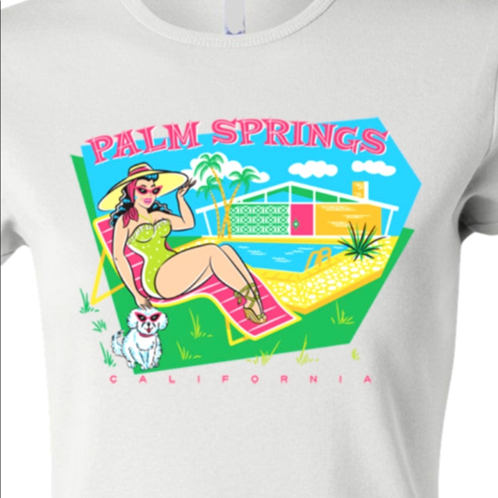Palm Springs Pinup Retro T-Shirt Mid-Century Mod